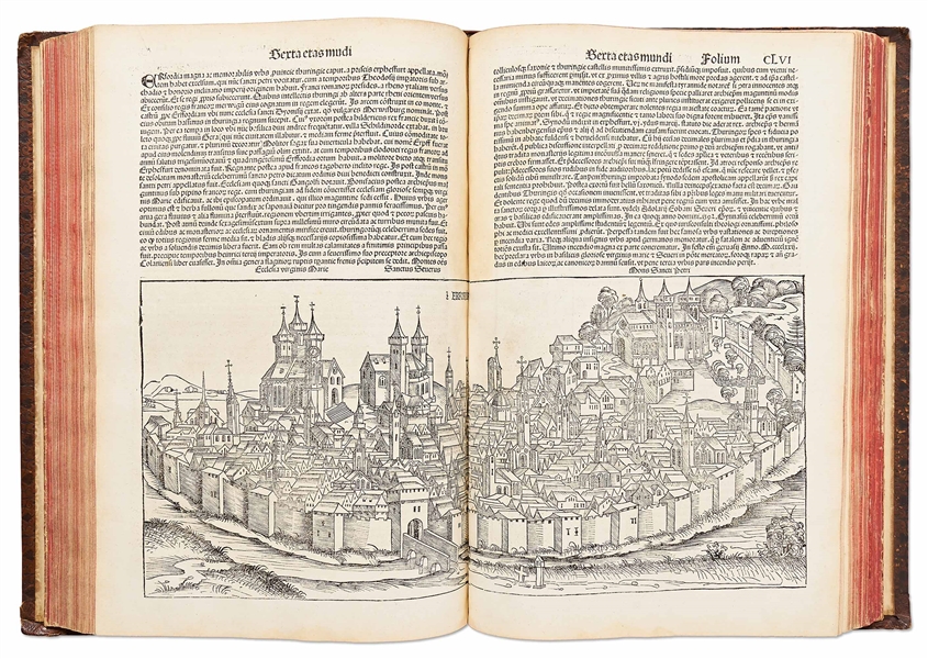 Rare 1493 First Edition of ''Nuremberg Chronicle'', the Illustrated High Point of Printing in the Age of Incunable -- Complete with 1,809 Woodcuts
