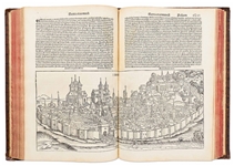 Rare 1493 First Edition of ''Nuremberg Chronicle'', the Illustrated High Point of Printing in the Age of Incunable -- Complete with 1,809 Woodcuts