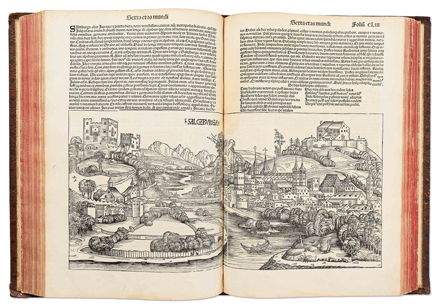 Rare 1493 First Edition of ''Nuremberg Chronicle'', the Illustrated High Point of Printing in the Age of Incunable -- Complete with 1,809 Woodcuts
