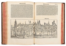 Rare 1493 First Edition of ''Nuremberg Chronicle'', the Illustrated High Point of Printing in the Age of Incunable -- Complete with 1,809 Woodcuts