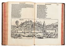 Rare 1493 First Edition of ''Nuremberg Chronicle'', the Illustrated High Point of Printing in the Age of Incunable -- Complete with 1,809 Woodcuts