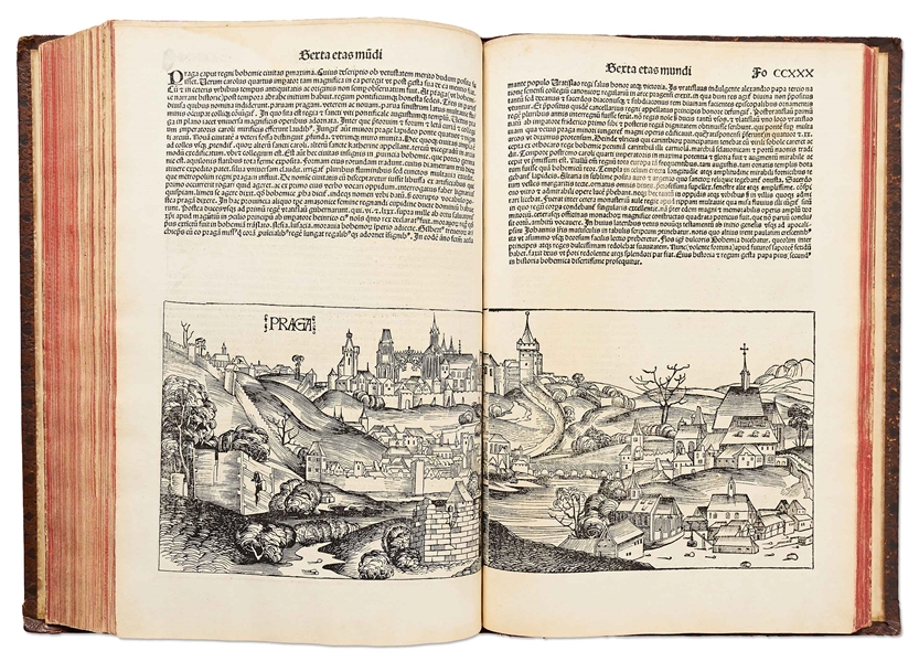 Rare 1493 First Edition of ''Nuremberg Chronicle'', the Illustrated High Point of Printing in the Age of Incunable -- Complete with 1,809 Woodcuts