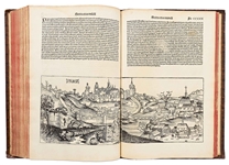 Rare 1493 First Edition of ''Nuremberg Chronicle'', the Illustrated High Point of Printing in the Age of Incunable -- Complete with 1,809 Woodcuts