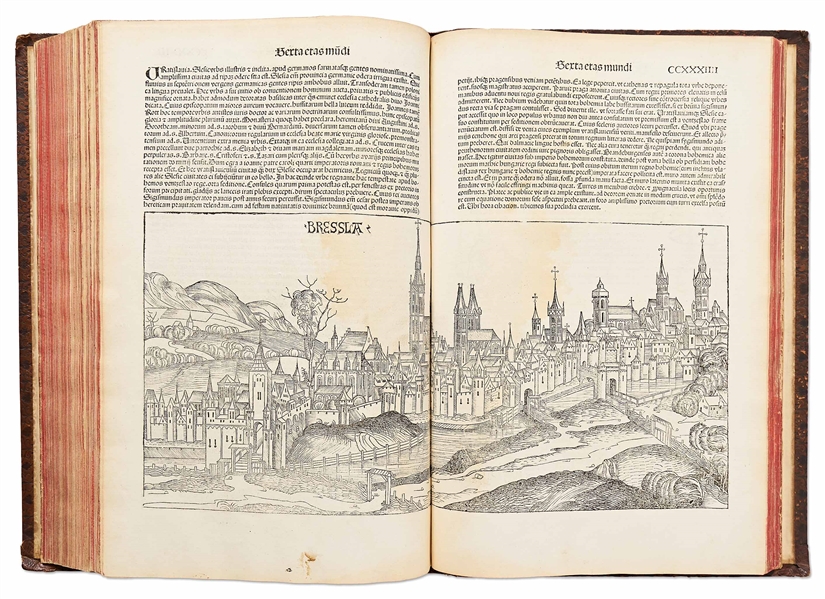 Rare 1493 First Edition of ''Nuremberg Chronicle'', the Illustrated High Point of Printing in the Age of Incunable -- Complete with 1,809 Woodcuts