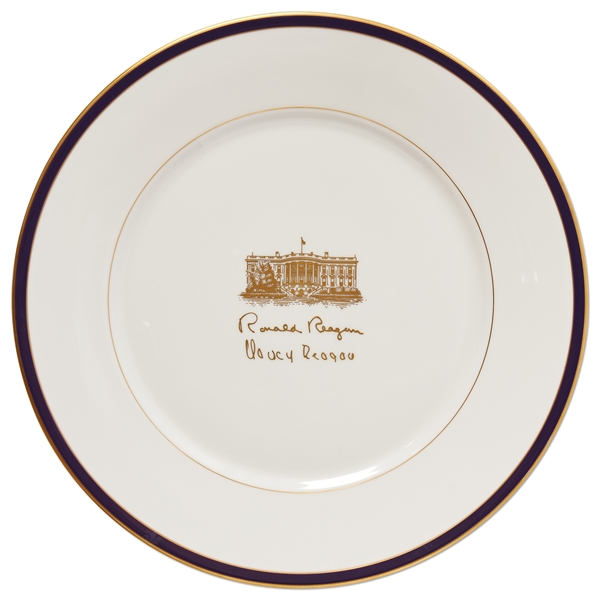 Presentation Dinner Plate from the Reagan White House -- Rare Style of China Given by the Reagans to Their Guests