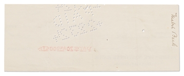 Orville Wright Holograph Check Signed