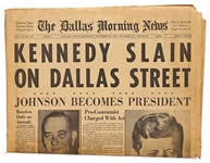 Dallas Newspaper the Day After John F. Kennedy's Assassination