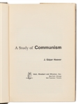 J. Edgar Hoover Signed First Edition of ''A Study of Communism''