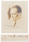 J. Edgar Hoover Signed Portrait Print