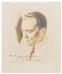 J. Edgar Hoover Signed Portrait Print
