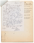 Mary Astor Autograph Letter Signed -- Regarding Astor's Book, ''A Place Called Saturday''