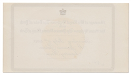 Ticket to The Wedding of George Duke of York to Princess Victoria Mary of Teck