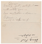 Richard Nixon Handwritten Notes -- Written as Source Material for His Biographer Circa 1958 -- ''...Danger, Smug, fat, satisfied with status quo / want to be taken care of...''
