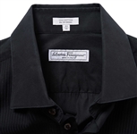 Dennis Hopper Owned Black Tuxedo Shirt by Ferragamo