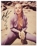 Lot of 5 Jeanne Carmen 8'' x 10'' Glossy Photos Signed -- Near Fine Condition
