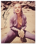 Lot of 5 Jeanne Carmen 8'' x 10'' Glossy Photos Signed -- Near Fine Condition