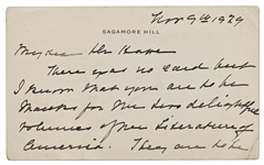 Edith Roosevelt Autograph Note Signed to Scribner's Editor Will David Howe
