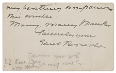 Edith Roosevelt Autograph Note Signed to Scribner's Editor Will David Howe