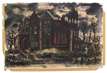 Ray Bradbury Personally Owned Watercolor Painting by American Artist Jake Lee