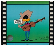 Chuck Jones Signed Limited Edition Hand-Painted Cel of Daffy Duck