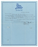 Stan Laurel Letter Signed -- ''...Am happy to know the L&H films have afforded you so much pleasure thru' the years...''