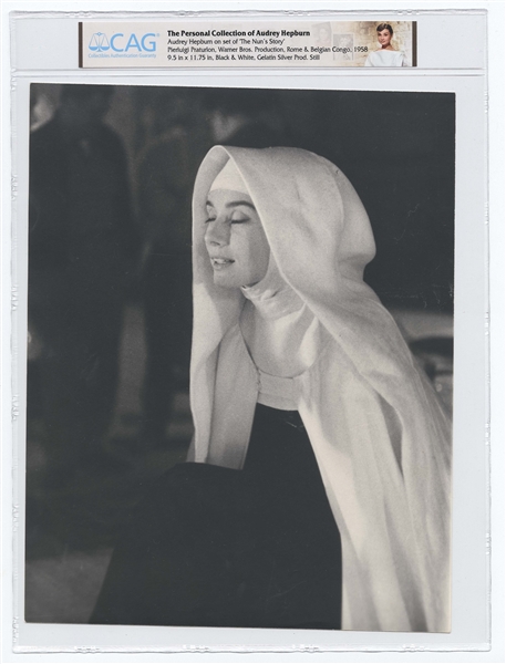 Audrey Hepburn's Personally Owned Photo From ''The Nun's Story'' -- Taken by Photographer Pierluigi Praturlon, Measuring 9.5'' x 11.75''