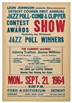 Aretha Franklin Concert Poster at Detroit's Ford Auditorium in 1964 -- Misspelled ''Areatha''