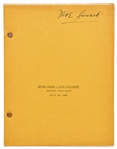 Moe Howards Personally Owned Script for The Three Stooges 1946 Film Rhythm and Weep