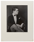 Berenice Abbott Signed Photo Mat of Her Portrait of Rene Crevel -- Measures 16'' x 20''