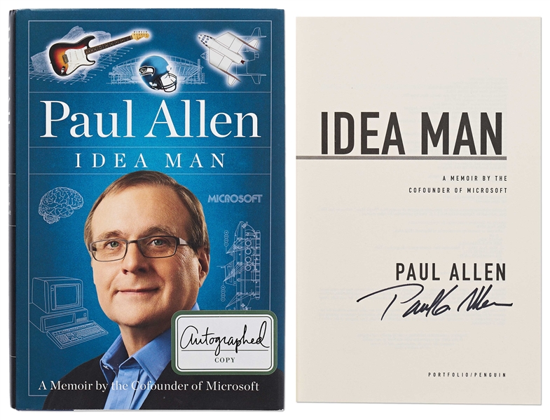 Paul Allen Signed First Edition of His Memoir Idea Man -- Uninscribed