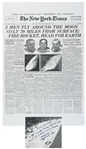 Frank Borman Signed New York Times Poster From Christmas 1968 -- Borman Additionally Writes From Apollo 8, good night, Merry Christmas and God Bless
