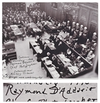 Raymond DAddario Signed Photo of the Nuremberg Trials -- DAddario Was Chief Photographer for the Trials -- With PSA/DNA COA