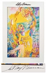 LeRoy Neiman Signed Poster Print of Shaquille ONeal From 2000