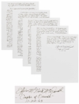 Lee Harvey Oswald Arrest Document Signed by Officer Nick McDonald, With Fascinating First-Hand Account of Oswalds Apprehension -- ...I stared into his icy cold, steel blue eyes...