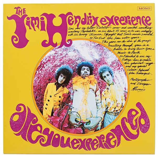 Karl Ferris Signed Jimi Hendrix Are you Experienced Album Cover -- Ferris Psychedelic Style Defined the Aesthetic of the 1960s