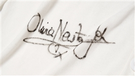 Rydell Sweater From ''Grease'' Signed by John Travolta and Olivia Newton-John