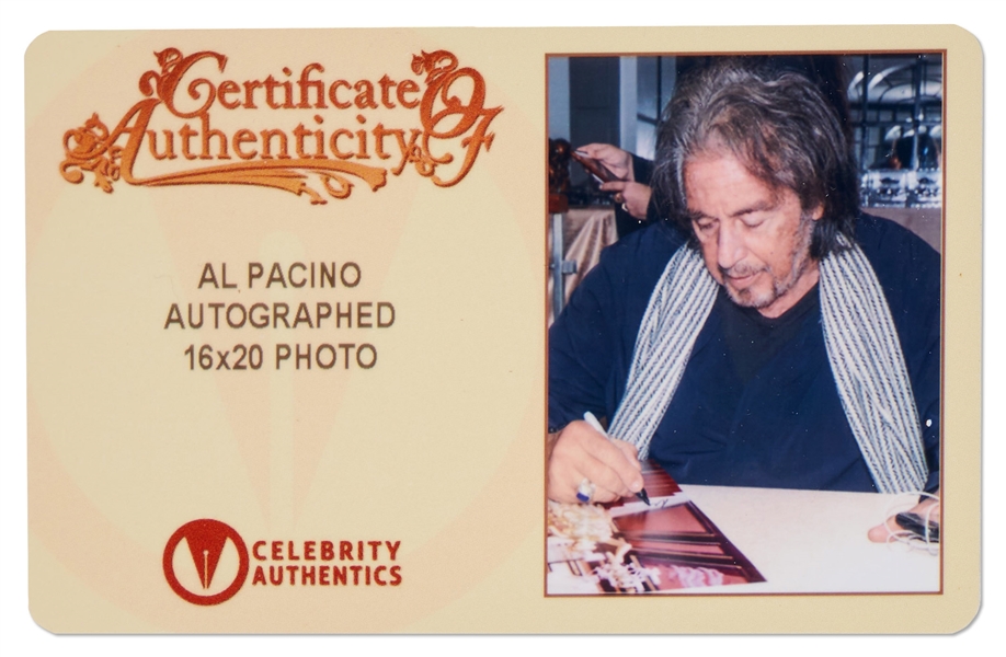 Al Pacino Signed 16'' x 20'' Photo From ''Scarface''