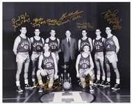 Hoosiers Cast-Signed 20 x 16 Photo -- All Actors Add Their Characters Names Including Gene Hackman as Coach Dale