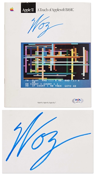 Steve Wozniak Signed Applesoft Basic Programming Manual for the Apple II Computer -- With PSA/DNA COA