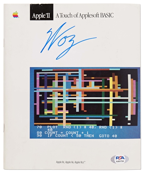 Steve Wozniak Signed Applesoft Basic Programming Manual for the Apple II Computer -- With PSA/DNA COA