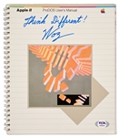 Steve Wozniak Signed Copy of the Apple II ProDOS Users Manual from 1983 -- With PSA/DNA COA