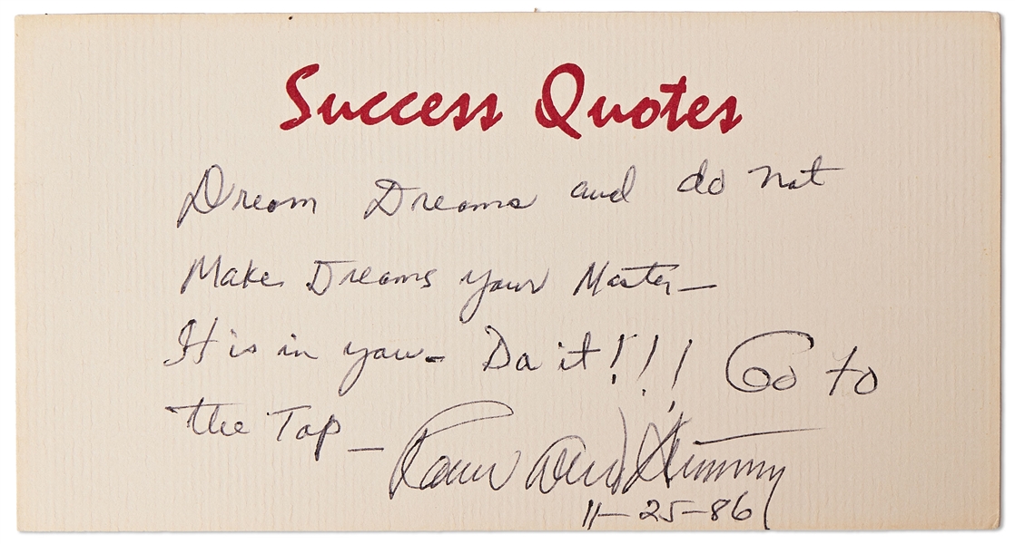 Civil Rights Icon Ralph David Abernathy Handwritten Quote Signed -- It is in you - Do it!!!…Ralph David Abernathy -- With PSA/DNA COA
