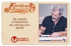 Mel Gibson Signed ''Braveheart'' Sword