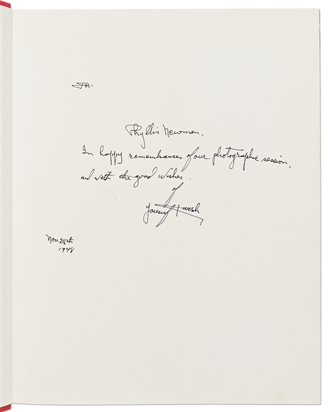 Yousuf Karsh Signed First Edition of ''Karsh Portraits'' -- Includes the Iconic Images of Winston Churchill and Albert Einstein