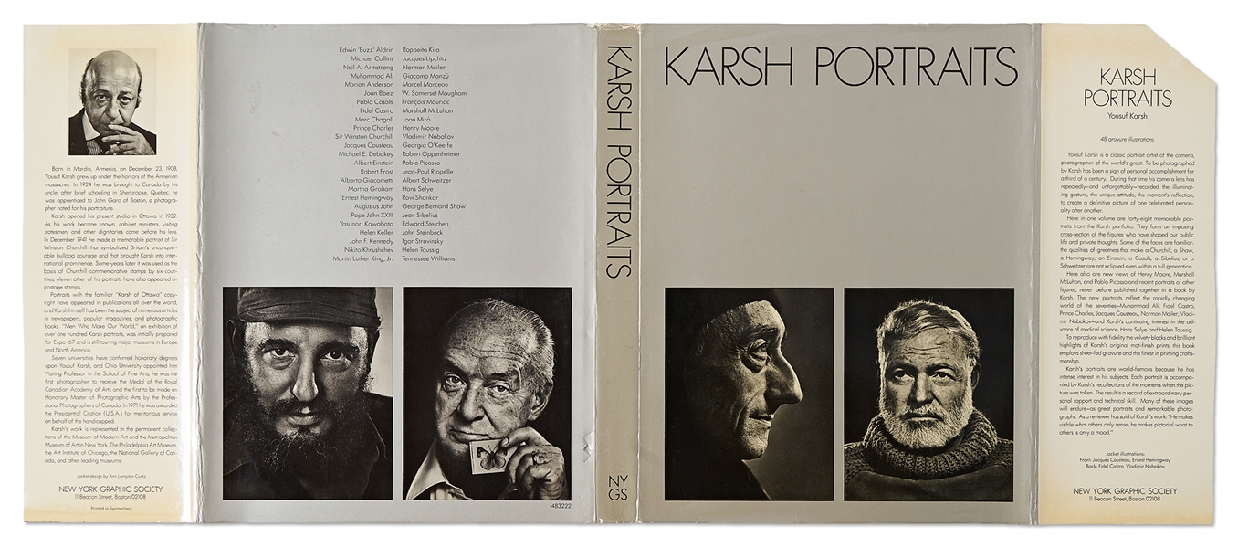 Yousuf Karsh Signed First Edition of ''Karsh Portraits'' -- Includes the Iconic Images of Winston Churchill and Albert Einstein