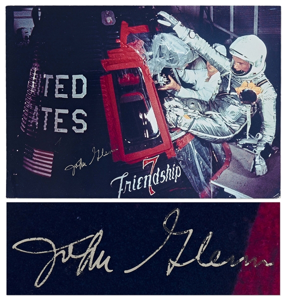 John Glenn Signed 11.5 x 8 Photo from Mercury-Atlas 6
