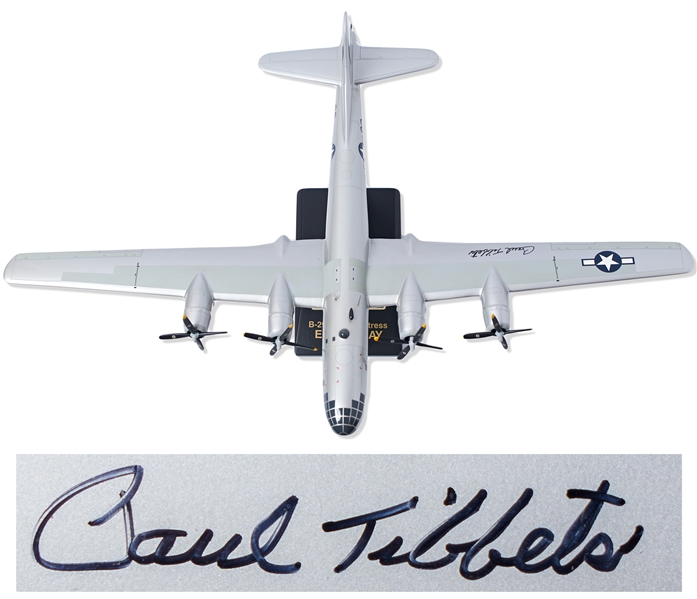 Enola Gay Pilot Paul Tibbets Signed Model of the B-29 Bomber