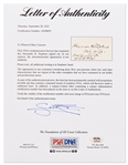 Jefferson Davis and His Confederate Cabinet Signed Display -- Includes Signatures of Robert E. Lee, Jefferson Davis, Judah P. Benjamin, Alexander H. Stephens & 5 More -- With PSA/DNA COAs