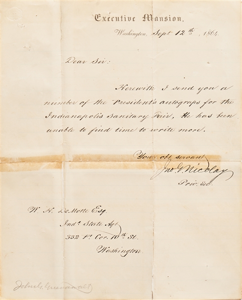 Abraham Lincoln Signature as President