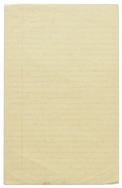 Moe Howard's Handwritten Manuscript Page When Writing His Autobiography -- Moe Remembers His Childhood, Full of Pranks & Losing His Eyesight: ''I raised hell right from the start''